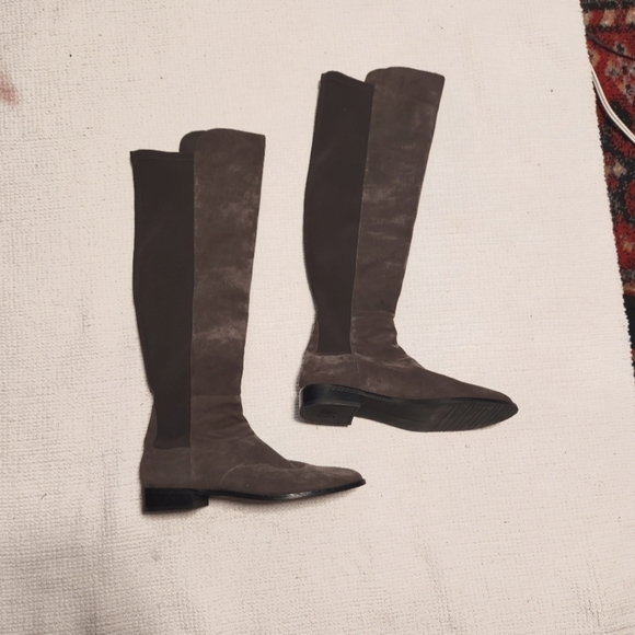 Stuart Weitzman  gray suede 50/50 over-the-knee, knee high boots 8.5 - Picture 1 of 17
